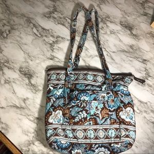 Vera Bradley tote brown and blue